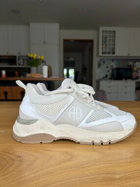 Anine Bing Sport Dina Chunky Sole White Sneakers